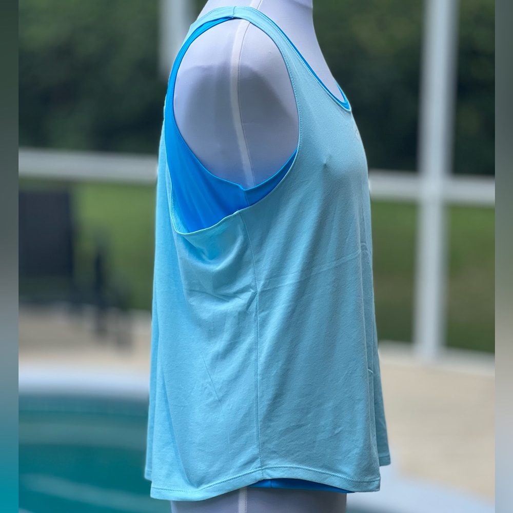 Under Armour Girls Double the Fun Tank YXL NWT Blue Racer Back Youth Extra Large - Picture 4 of 8